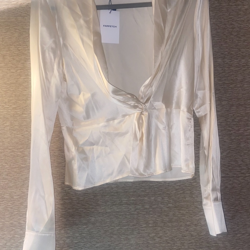 PINKO V-neck silk blouse